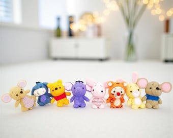 Crochet Winnie the Pooh Gang Amigurumi: Nursery Decor, Handmade Toy