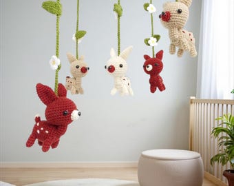 Bambi Crochet Baby Mobile: Woodland Nursery Decor