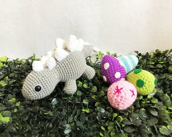 Cute Stegosaurus Dinosaur Amigurumi, nursery decor, Dinosaur amigurumi, Crochet Dinosaur, Handmade Dinosaur gift, Dinosaur doll, toys