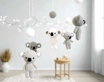 Crochet Koala Baby Mobile: Handmade Nursery Decor