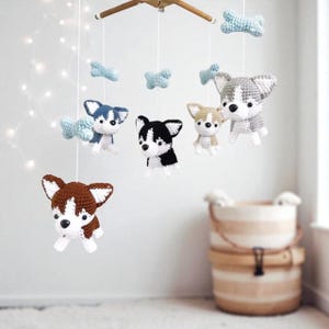 Siberian Husky Baby Mobile für Babys: Hund Kinderzimmer Deko