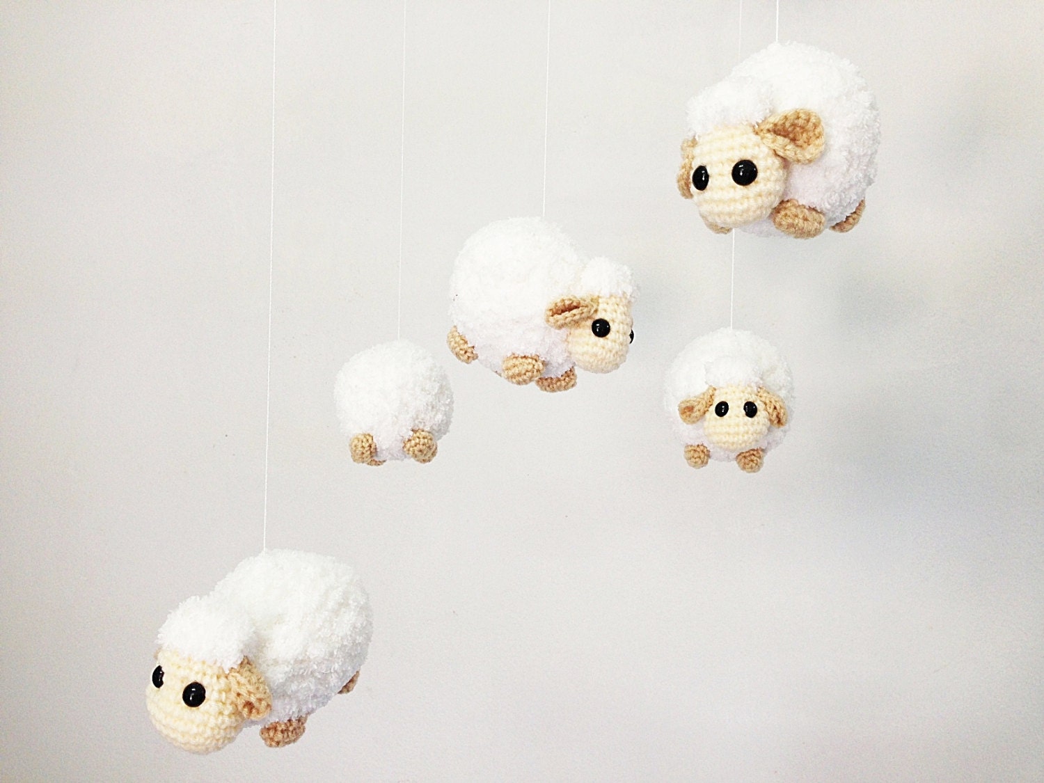 Baby Mobile Crochet Cute Counting Sheep Sheep Baby Etsy