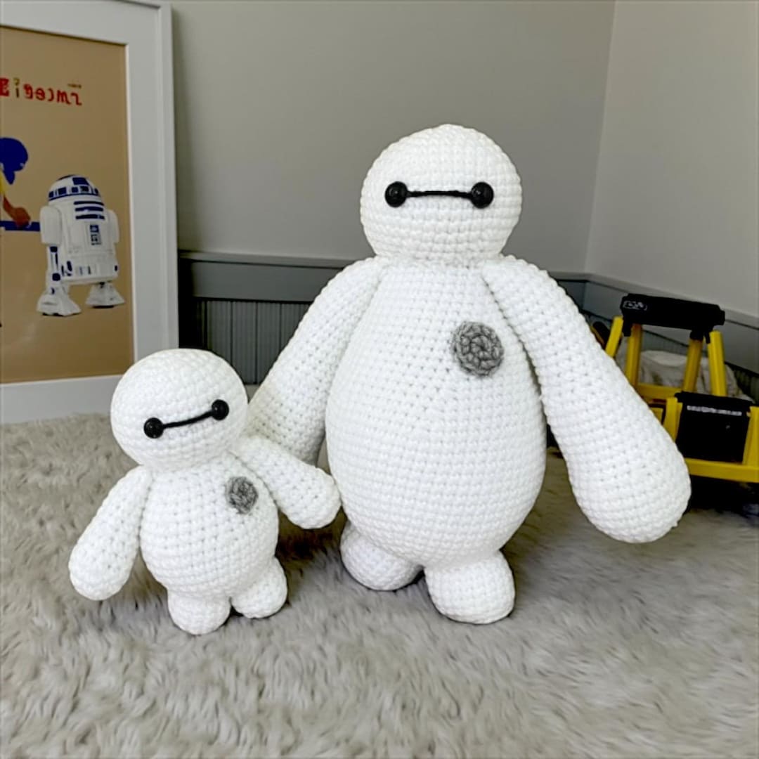 かぎ針編みのベイマックス人形: 手作りロボットあみぐるみ、保育園の