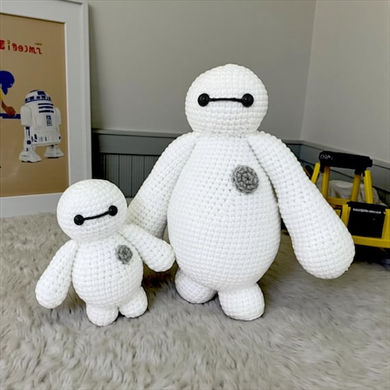 かぎ針編みのベイマックス人形: 手作りロボットあみぐるみ、保育園の
