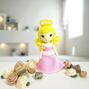Sleeping Beauty Princess Crochet, nursery decor, Sleeping Beauty amigurumi, Crochet princess, Baby gift, Girl gift, Toy, Doll, gift