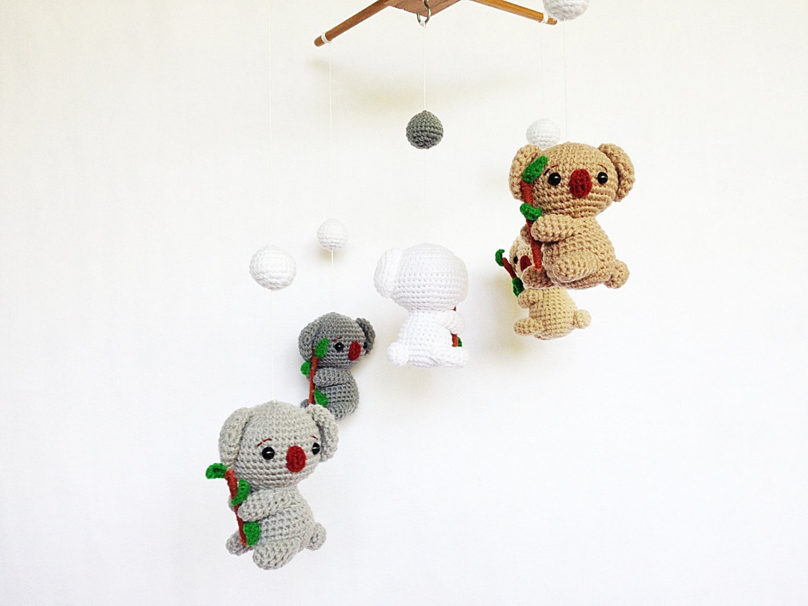 Baby Mobile Crochet Cute Koalas Mobile Koala Baby Mobile Etsy