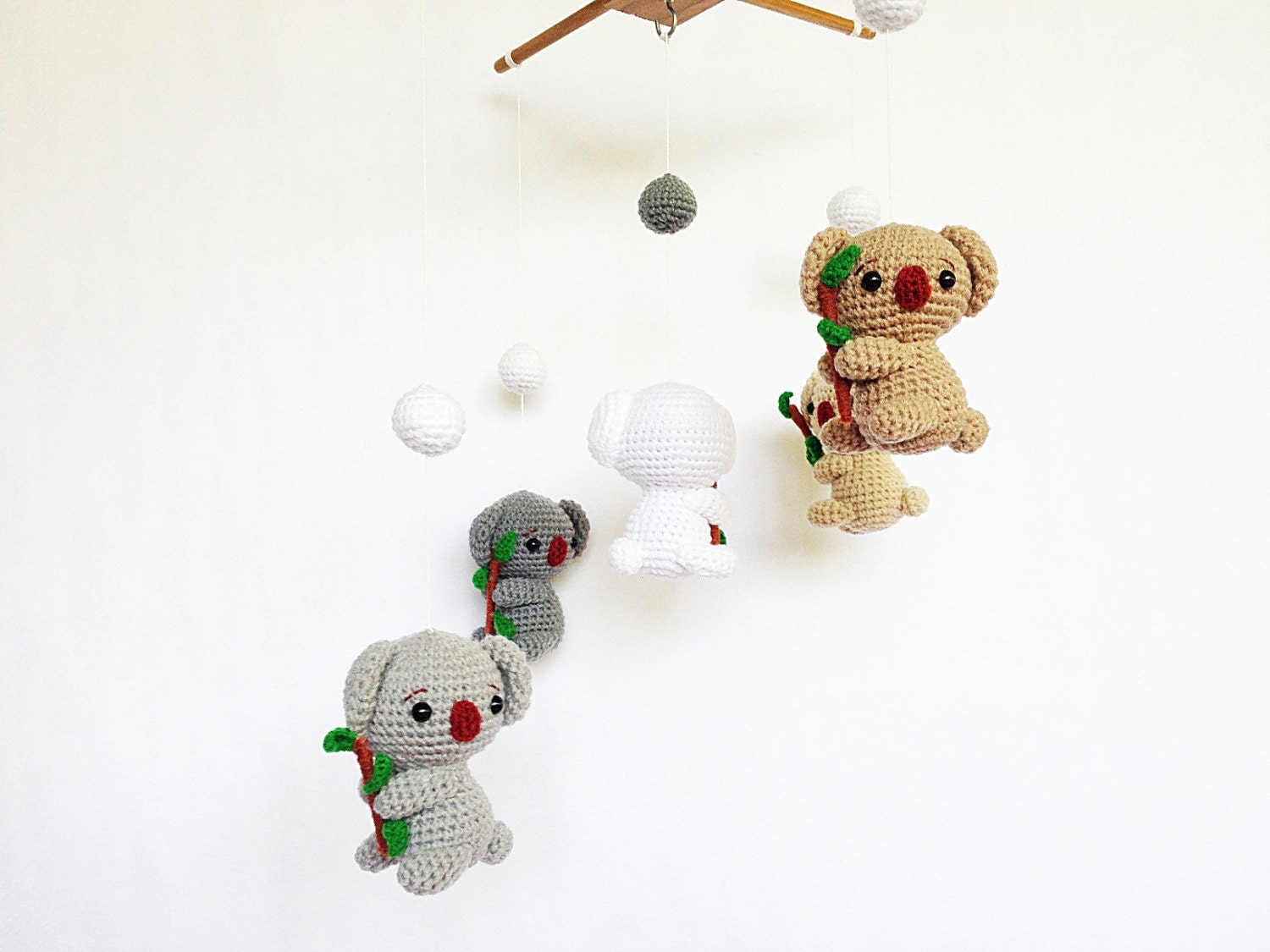 Baby Mobile Crochet Cute Koalas Mobile Koala Baby Mobile Etsy