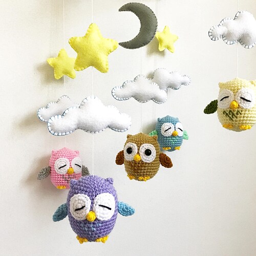 Crochet Baby Mobile Twinkle Twinkle Little Star Baby Mobile Etsy