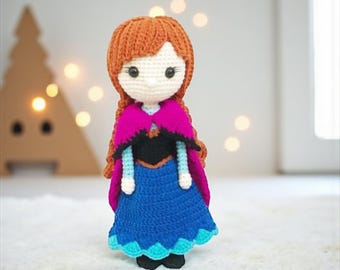 Virkad Anna Prinsessdocka: Amigurumi Barnrumsdekor