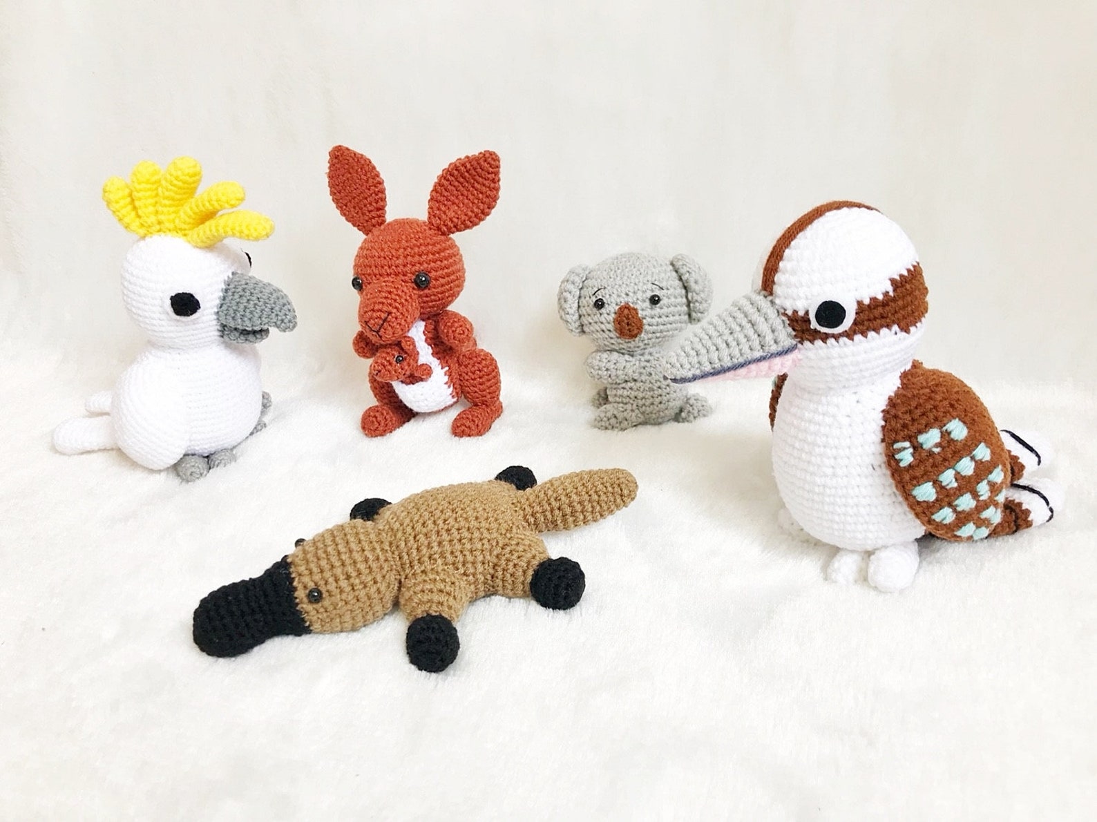 Crochet Australian Animals Amigurumi Nursery Decor Kangaroo Etsy