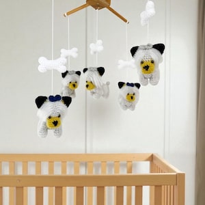 Yorkie Puppy Crochet Baby Mobile, Dog baby mobile, Nursery decor,Dog crochet mobile, Yorkie baby mobile, Baby Shower Gift