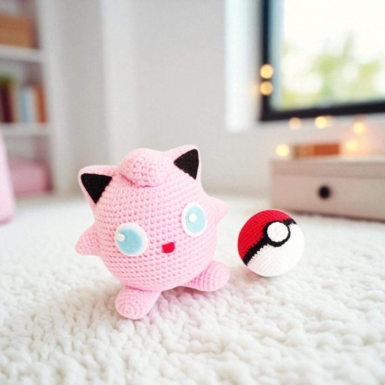 かぎ針編みのプリンぬいぐるみ、ボール付きポケモン編みぐるみ - Etsy 日本