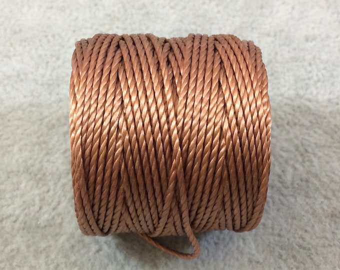 FULL SPOOL - Beadsmith S-Lon 400 Regular Copper Nylon Macrame/Jewelry Cord - Measuring 0.9mm Thick - 35 Yards (105 Feet) - (SL400-COP)