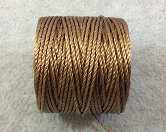 FULL SPOOL - Beadsmith S-Lon 400 Milk Chocolate Brown Nylon Macrame/Jewelry Cord - Measuring 0.9mm Thick - 35 Yards (105 Feet) - (SL400-CH)