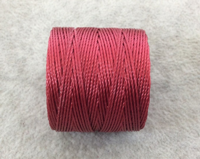FULL SPOOL - Beadsmith S-Lon 210 Dark Red Nylon Macrame/Jewelry Cord - Measuring 0.5mm Thick - 77 Yards (231 Feet) - (SL210-DRD)