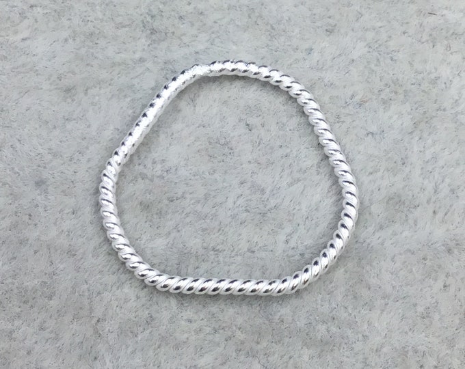22mm x 23mm Silver Finish Open Twisted Wire Abstract Trefoil Shaped Plated Copper Components - Sold in Packs of 10- (471-SV)