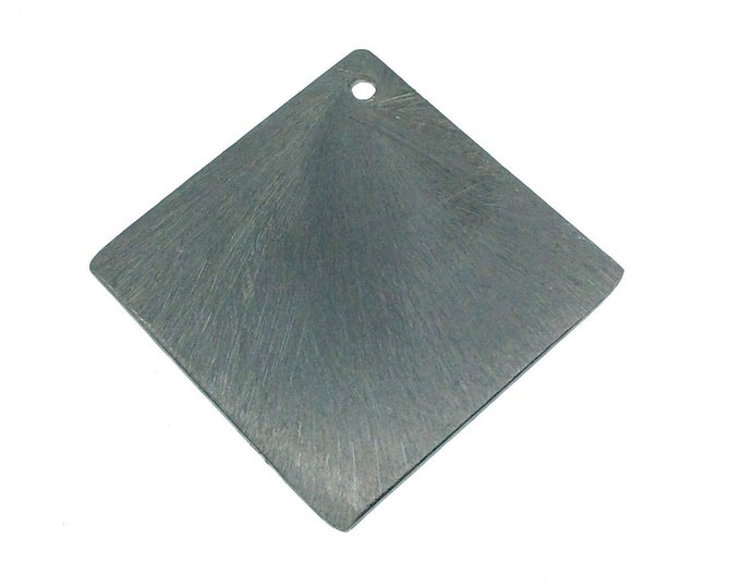 36mm x 36mm Gunmetal Plated Blank Diamond Shaped Brushed Finish Copper Components - Sold in Packs of 10