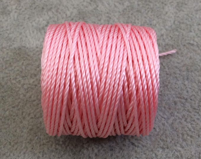 FULL SPOOL - Beadsmith S-Lon 400 Light Pink Nylon Macrame/Jewelry Cord - Measuring 0.9mm Thick - 35 Yards (105 Feet) - (SL400-LPI)