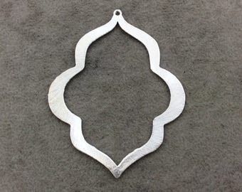 Silver Plated Copper Keyhole Components – Brushed Finish, 57x68mm (10 Pack)