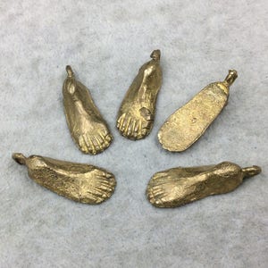 Rustic Foot Pendant From Ghana - Hand Made Oxidized Copper Charm