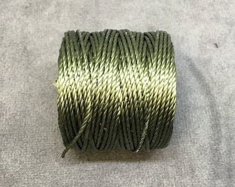 Olivegrüne S-Lon Nylon Schnur: 0.9 mm, 35m