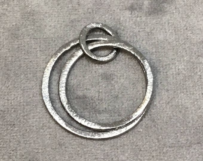 Gunmetal Plated Copper Open Triple Circular Hoop Shaped Pendant Components - Measuring 12mm, 27mm, 30mm - Sold in Packs of 10 (279-GM)