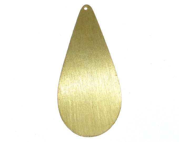 Beadlanta Rich Gold Finish - 26mm x 66mm Blank Teardrop Shaped Plated Copper Jewelry Components - Sold in Packs of Two