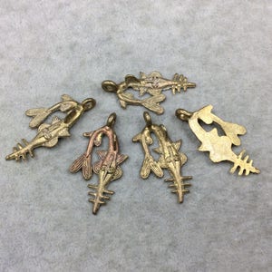 Rustic Sawfish Pendant From Ghana | Hand Made Oxidized Copper Charm