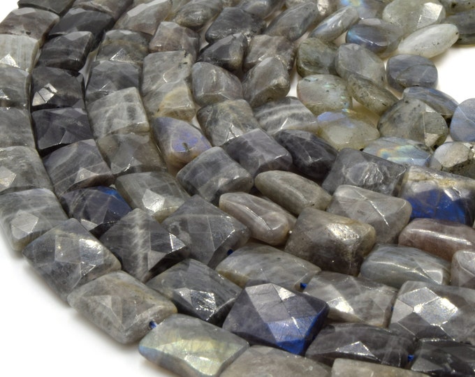 Labradorite Beads | Faceted Rectangle Labradorite Beads | Semi-Precious Gemstone Beads