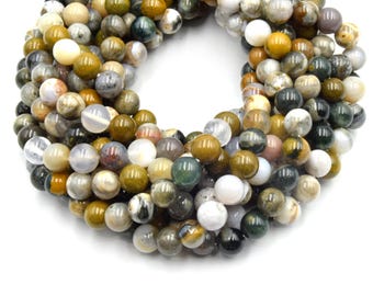 Ocean Jasper Smooth Round Beads – Wholesale Gemstone Beads for Jewelry Making (4mm, 8mm, 10mm)