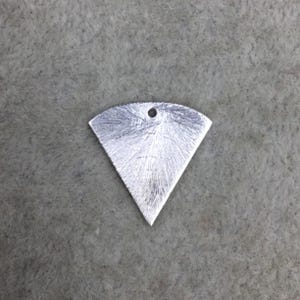 Silver Brushed Finish Inverted Triangle Plated Copper Components (10 Pieces)
