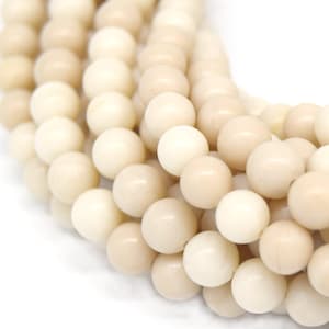 Riverstone Beads - 4mm 6mm 8mm 10mm Smooth Round Loose Gemstone Beads - 15" Strand