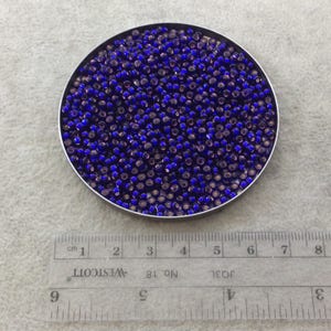 Size 8/0 Glossy Finish Silver Lined Violet Genuine Miyuki Glass Seed Beads Sold by 22 Gram Tubes Approx. 900 Beads per Tube 8-91427 image 2