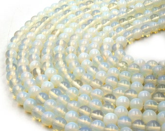 Opalite Beads | Smooth Opalite Round Beads | 6mm 8mm 10mm 12mm | Loose Gemstone Beads | Beads by the Strand