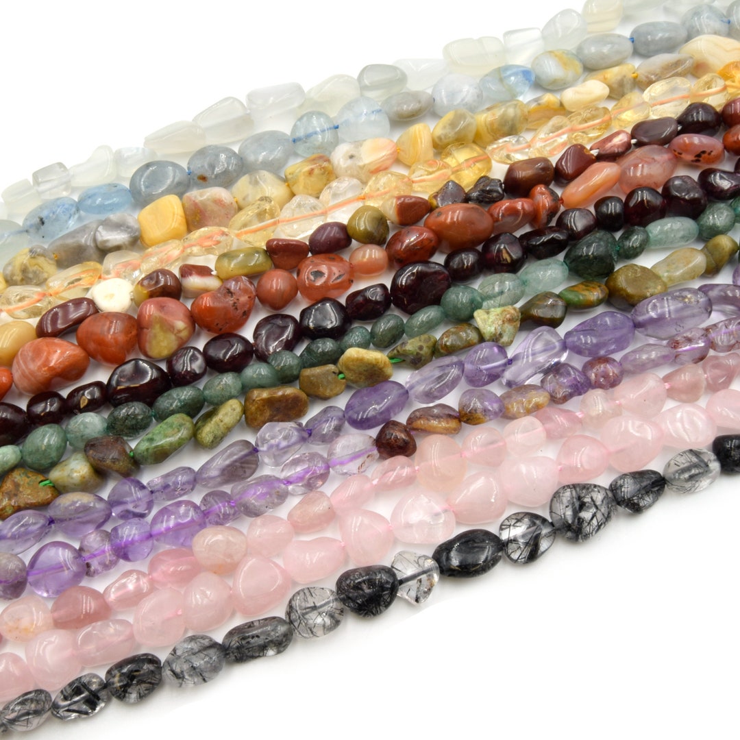 Pebble Rarest Stone Pebble Gemstone Beads: Handpicked Natural Semi-precious Nugget ...