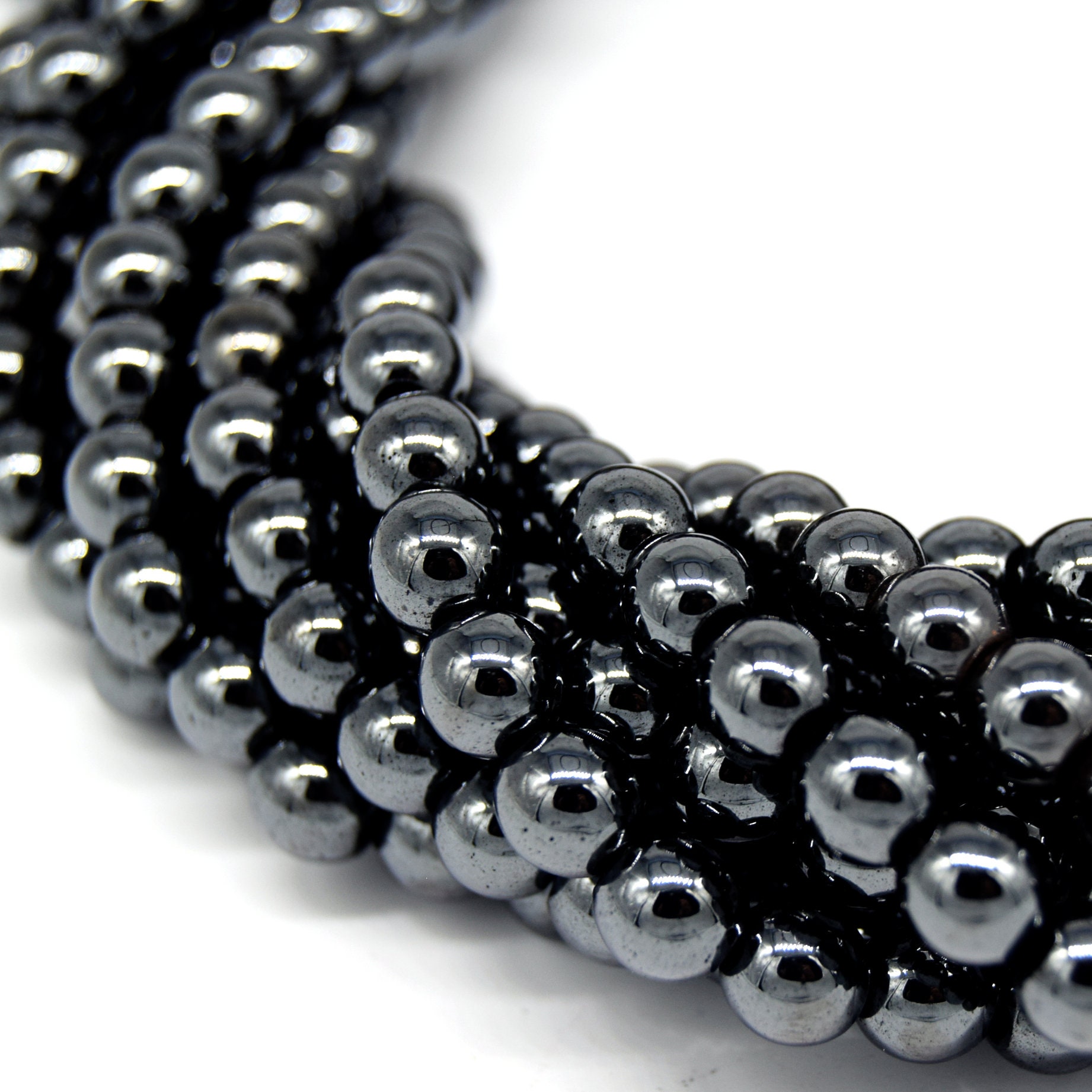 Hematite Beads  Gunmetal Smooth - 4mm 6mm 8mm 10mm 12mm 14mm