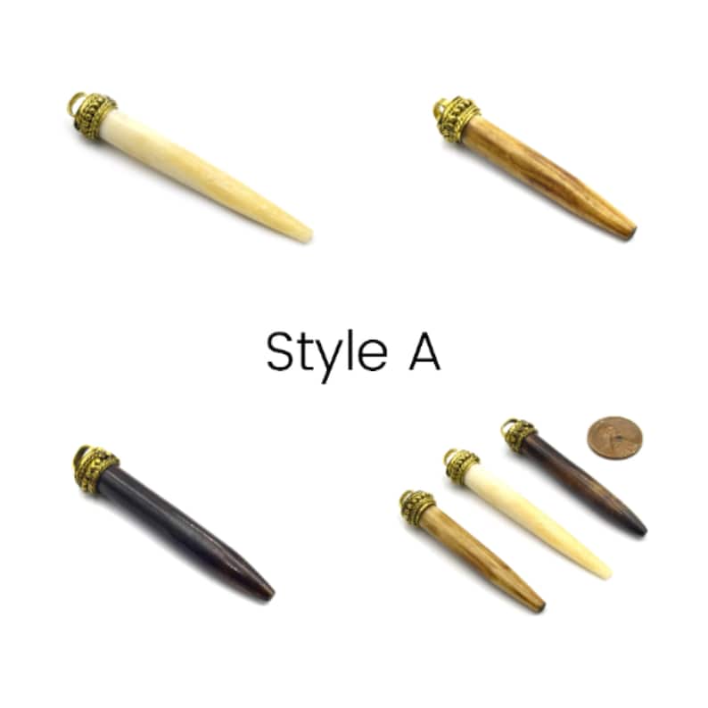 Ox bone focal pendants for jewelry making. These natural shaped pendants feature intricate lines and patterns, perfect for adding an earthy and rustic feel to your handmade jewelry