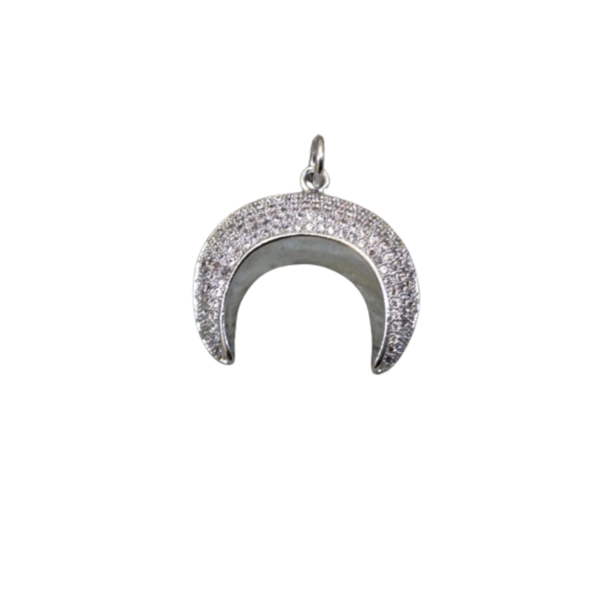 クレッシェンド内径17.5センチ刻印あり Rose Gold Plated CZ Cubic Zirconia Inlaid Convex Crescent