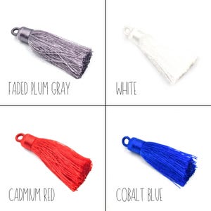 Tassel Pendants | 2 inch Wrap Cap Tassels | Threaded Tassel - Silk/Polyester