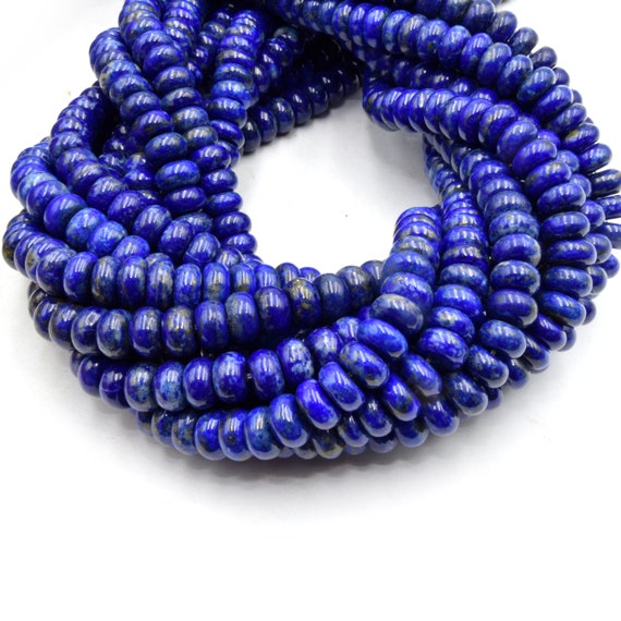 Lapislazuli Perlen Gl nzende Rondelle Nat rliche Blaue Lapis