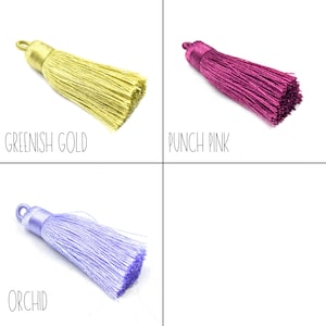 Tassel Pendants | 2 inch Wrap Cap Tassels | Threaded Tassel - Silk/Polyester