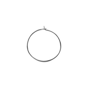 20mm x 20mm - Silver Plated Copper Circle Shaped - High Quality Earring Wire - 16 Pairs Per Pack (32 Pieces Total)