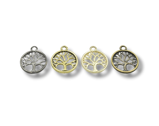 Plated Copper Tree of Life Pendant