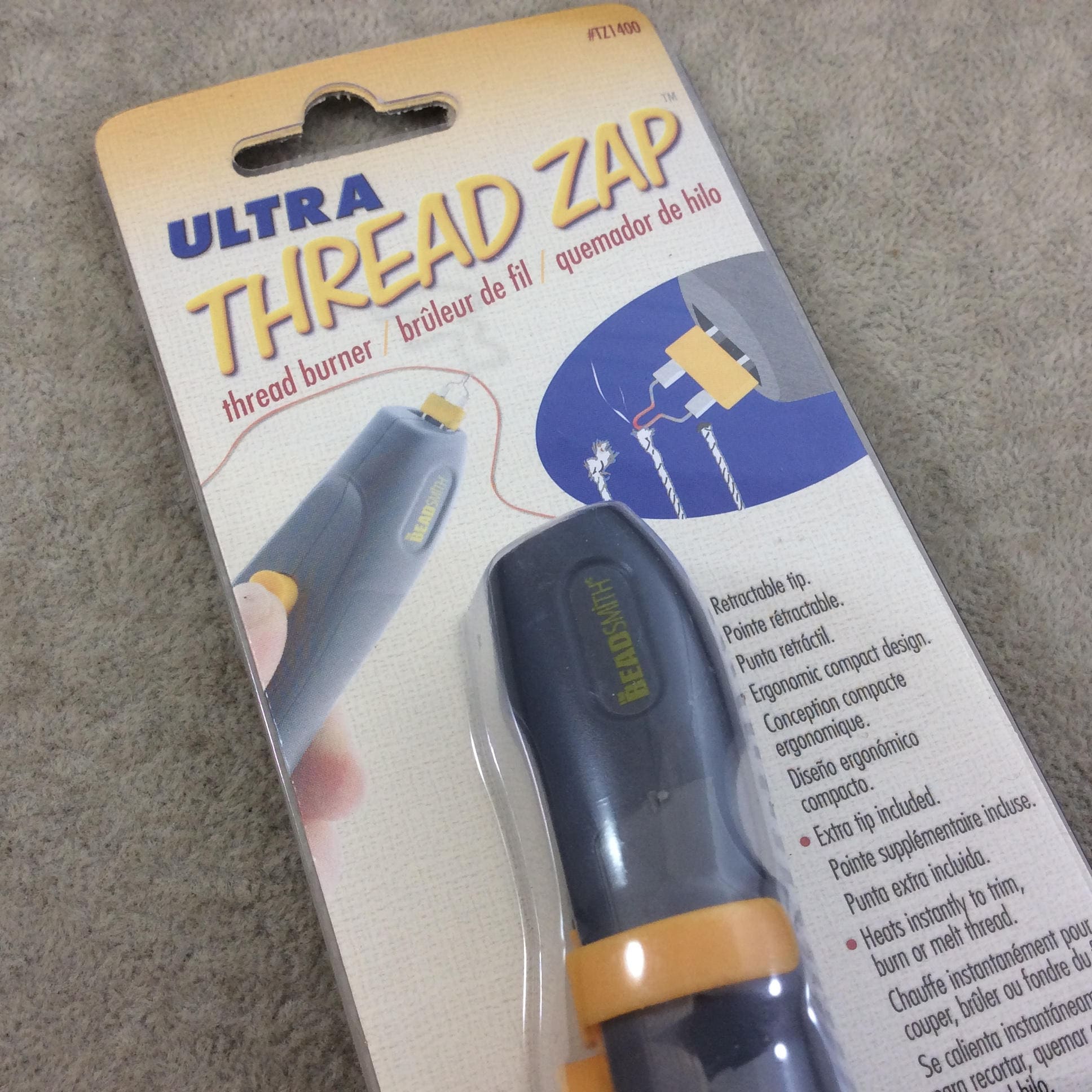 5.25 Beadsmith Brand Thread Zap Ultra Burner Tool - Trims, Burns, and Melts  Jewelry Thread/Cord - Professional Jewelry Tool - (TZ1400)