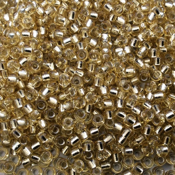 8-2, Miyuki 22g Silver Lined Light Gold 8-2, Miyuki 22g Silver Lined Light Gold