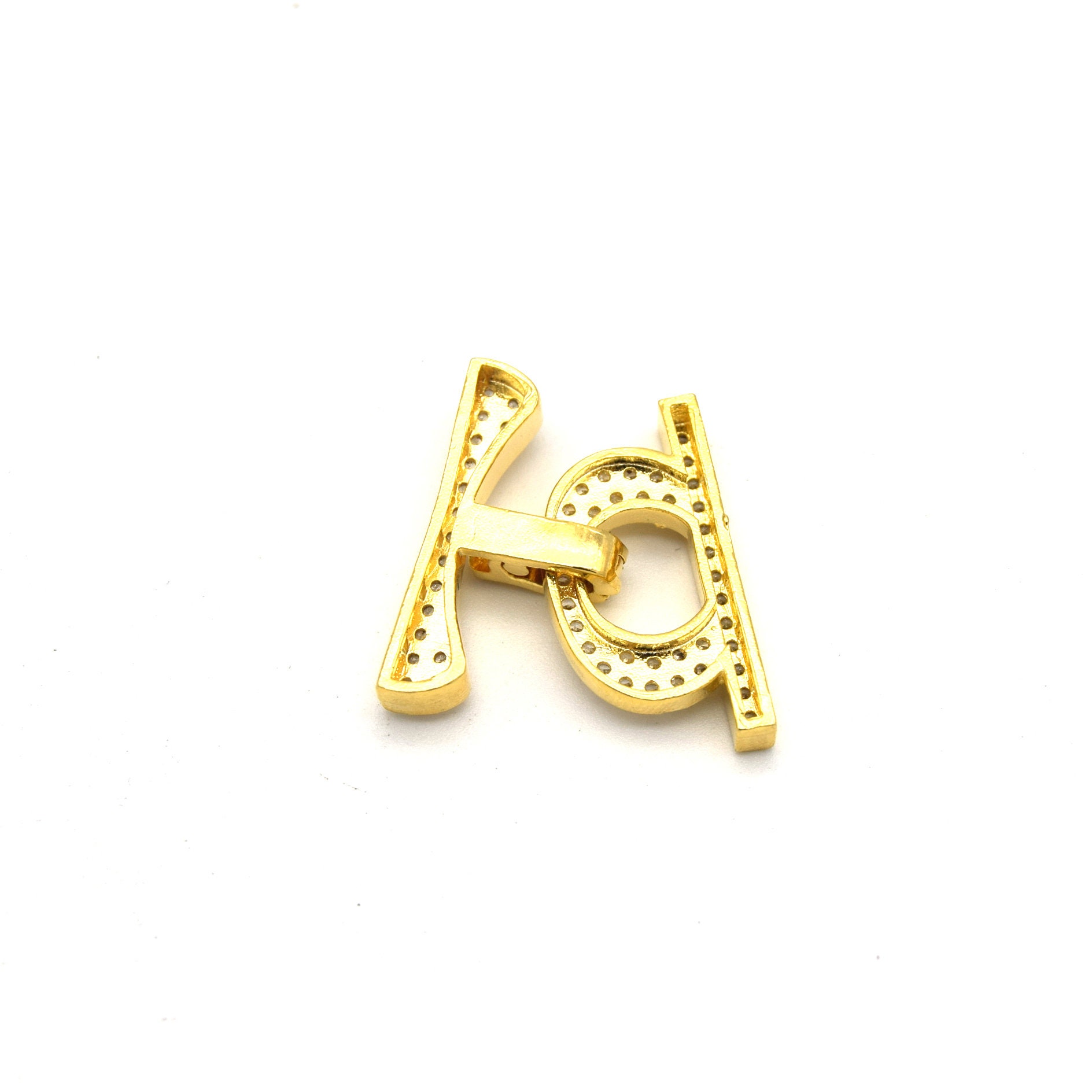 20mm X 25mm Gold Plated Cubic Zirconia Encrusted/inlaid - Etsy