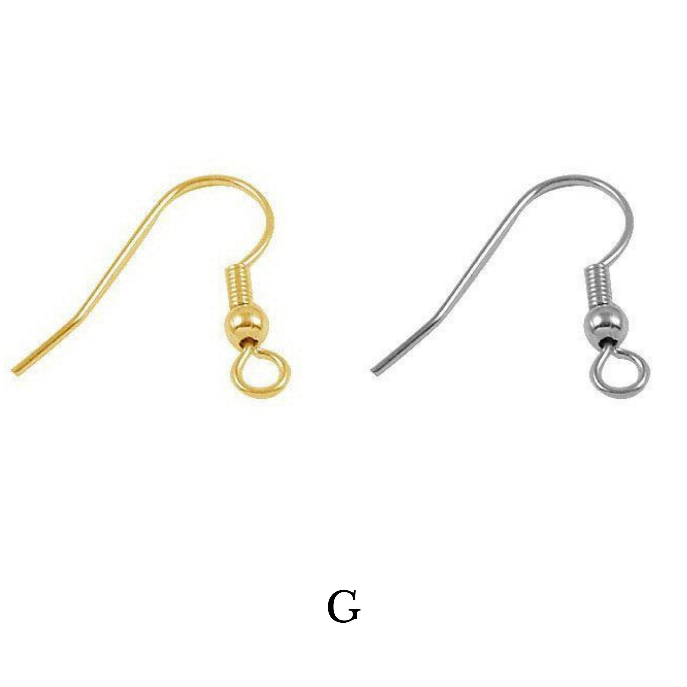 copper plated flat fish hook ear wire 18k Gold & Silver Plated Fish Hook Earring Wires