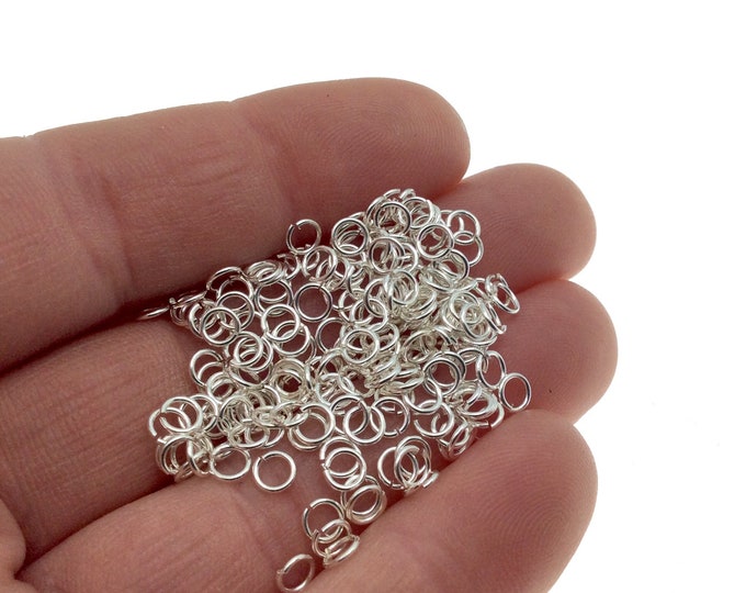 High Quality Silver Plated 4mm Open Jump Rings - Sold in Packs of 200 - Jewelry Findings