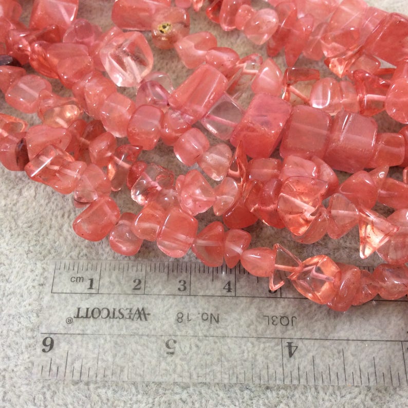 Dyed Cherry Quartz Chunky Nugget Shaped Beads with 1mm Holes Sold by 16 Strands Approx. 75-80 Beads Measuring 10-15mm Wide image 2