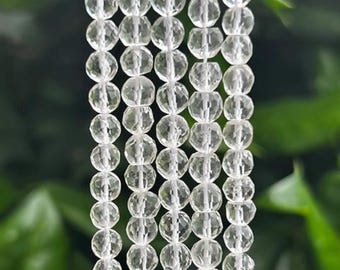 Clear Quartz Faceted Beads - 6mm